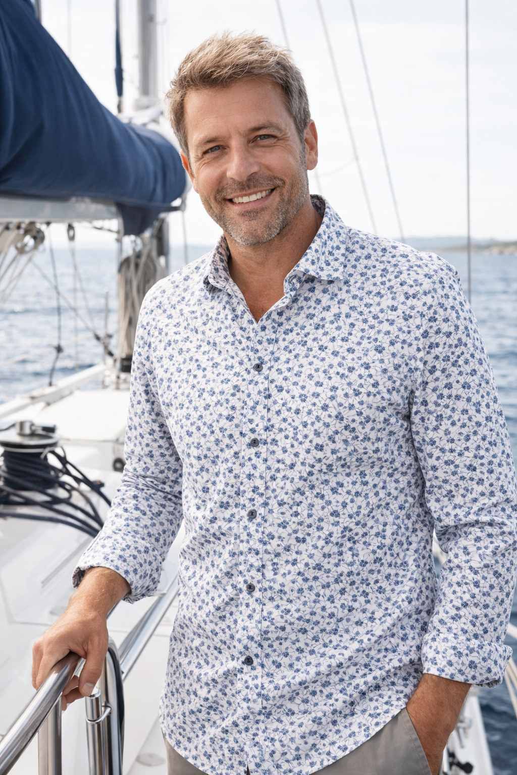 Chemise sport manches longues BLU (18-BLEU - 262598) MODÈLE: B2652207