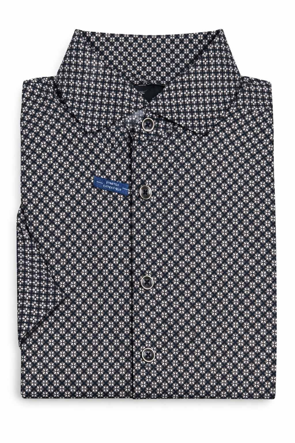 Chemise sport manches courtes LEO CHEVALIER (19-MARINE - 262607) MODÈLE: 626320