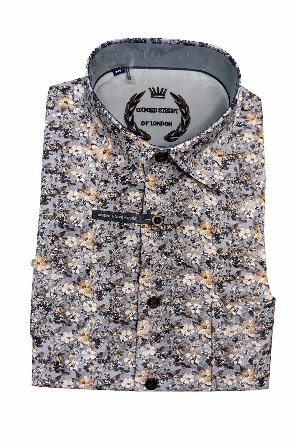 Chemise sport manches courtes OXFORD STREET (LILAS - 262620) MODÈLE: S26OX4553