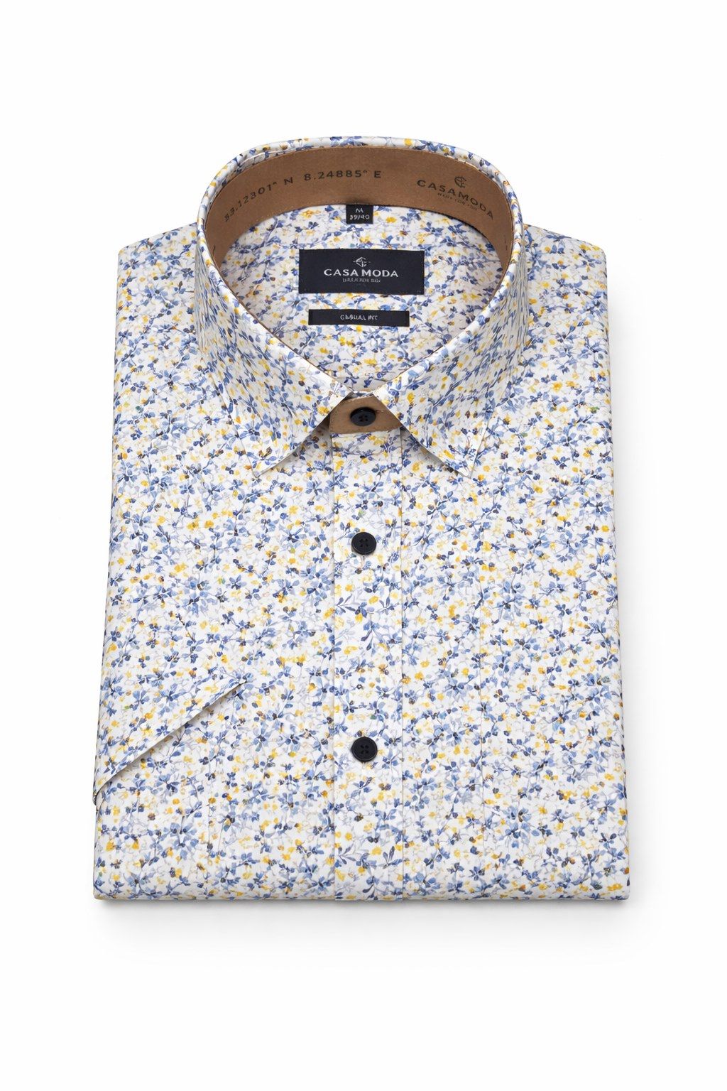 Chemise sport manches courtes CASA-MODA (500-JAUNE - 262635) MODÈLE: 126130181