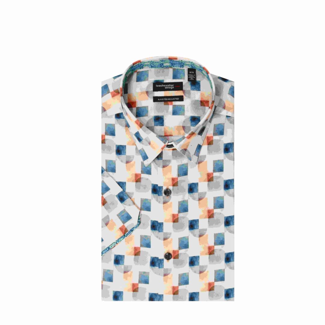 Chemise Manches Courtes LEO CHEVALIER (16-BLEU - 262666) MODÈLE: 626217