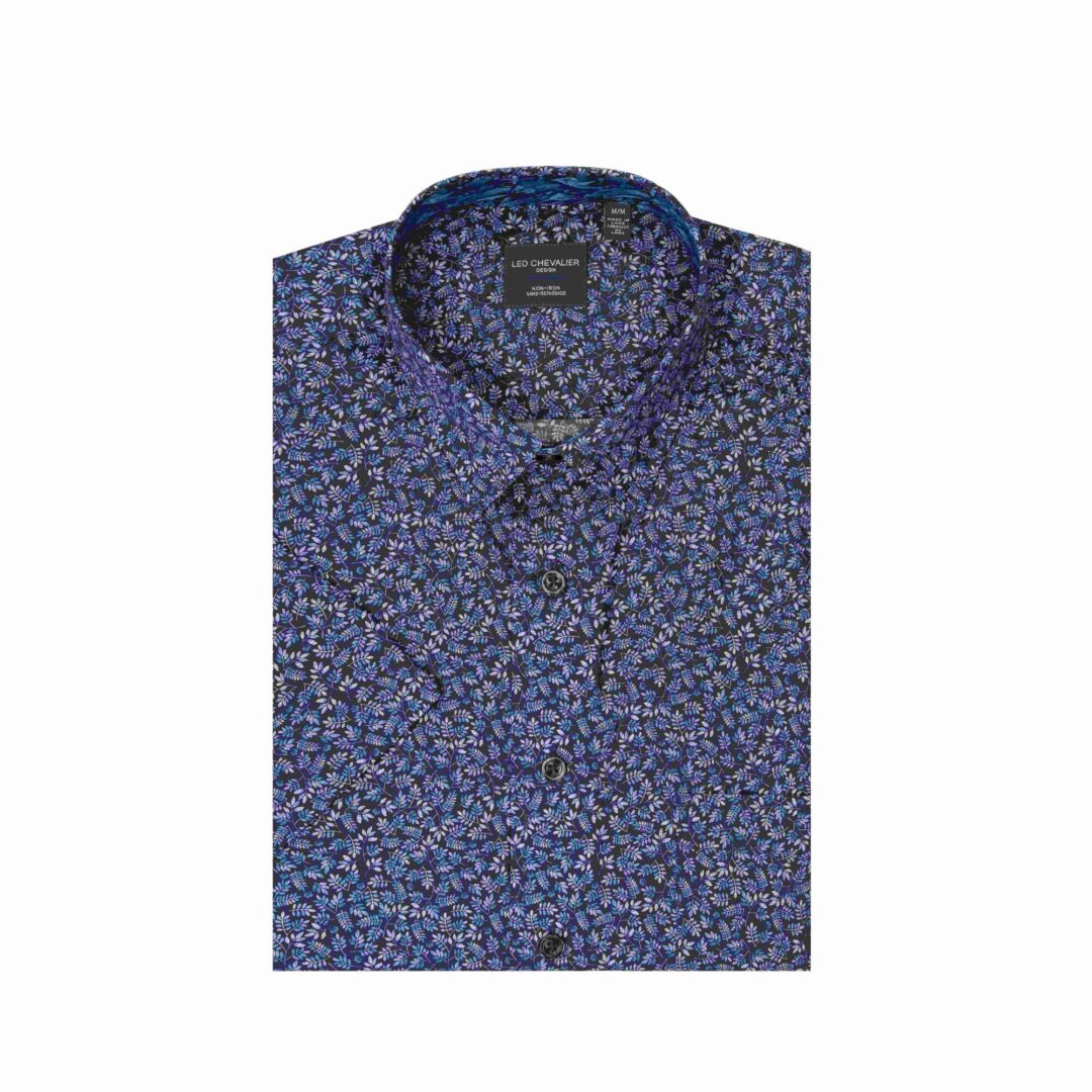 Chemise Manches Courtes LEO CHEVALIER (19-MARINE - 262669) MODÈLE: 623372
