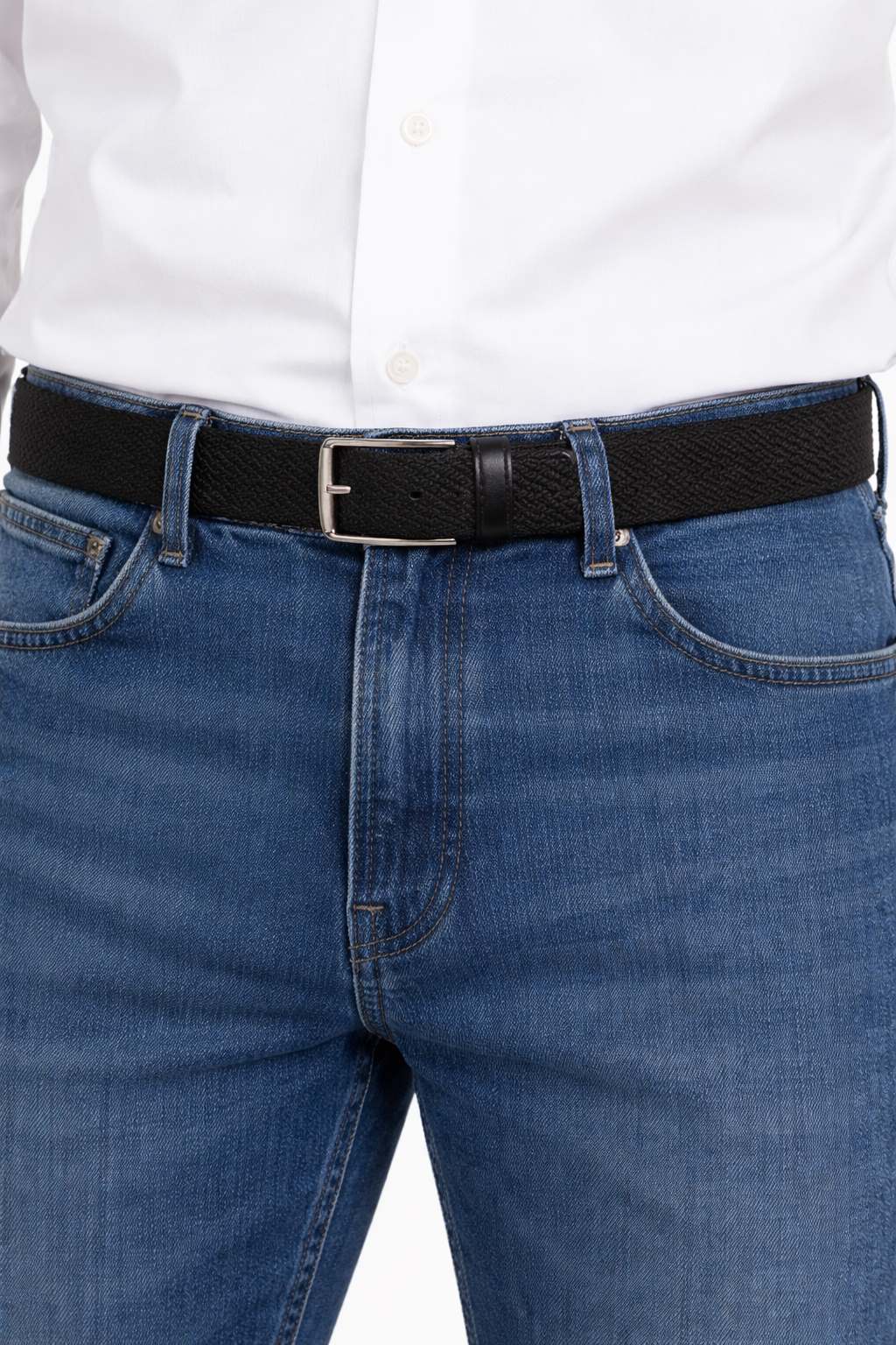 Ceinture élastique noir CUSTOM LEATHER (04-NOIR - 262708) MODÈLE: 4844