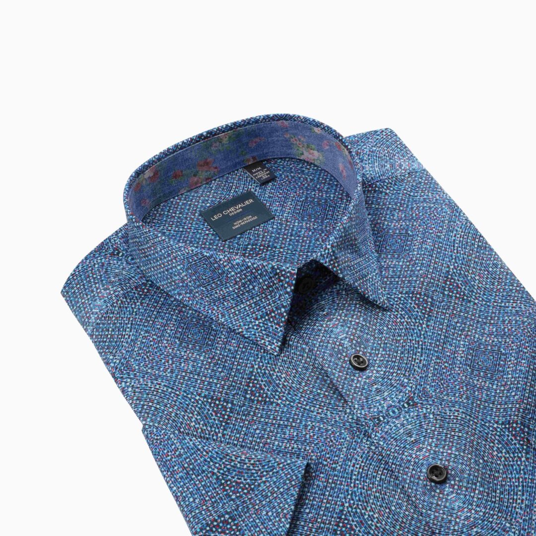 Chemise sport manches courtes LEO CHEVALIER (16-BLEU - 262734) MODÈLE: 626353