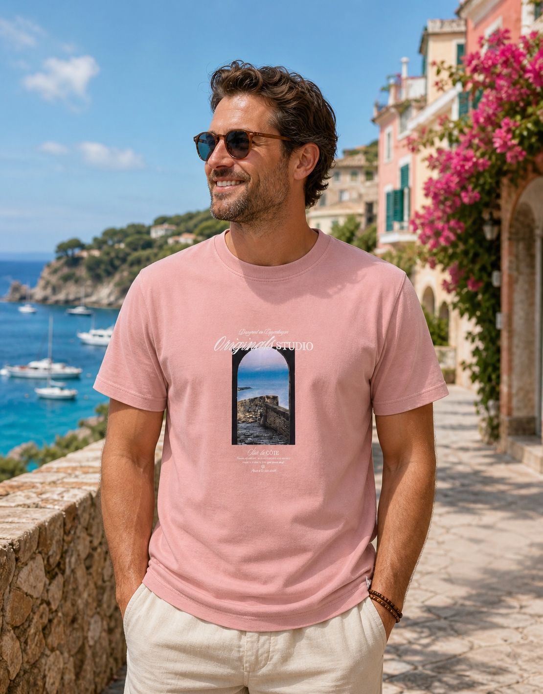 T-shirt imprimé manches courtes JACK & JONES (PECHE - 262738) MODÈLE: 12291022