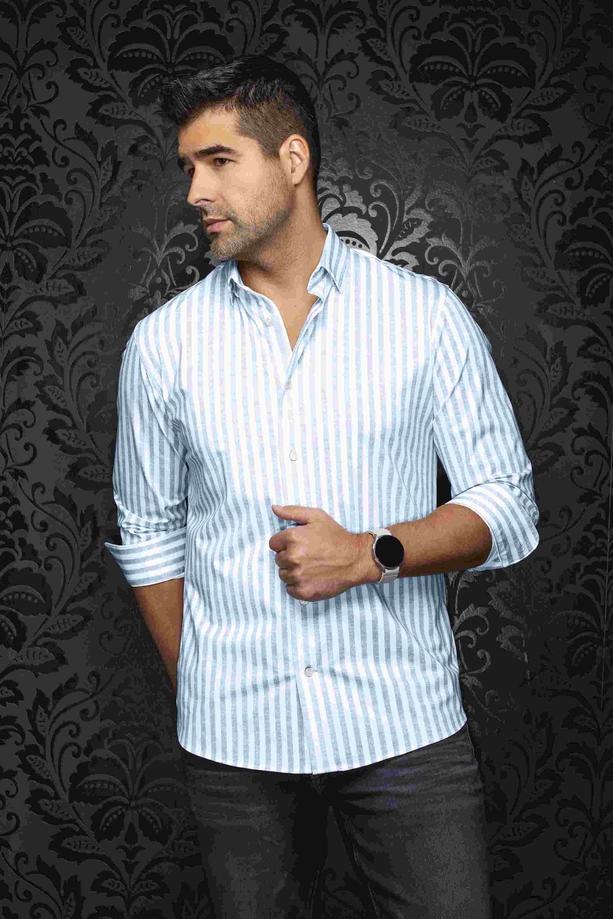 Chemise Manches Longues AU NOIR (STONE - 262741) MODÈLE: TELLY