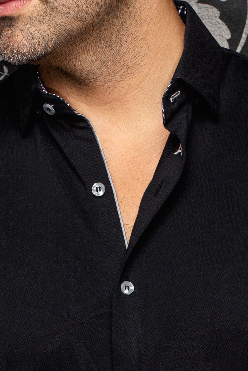 Chemise sport manches courtes AU NOIR (NOIR - 262745) MODÈLE: BRAHEA (SS)