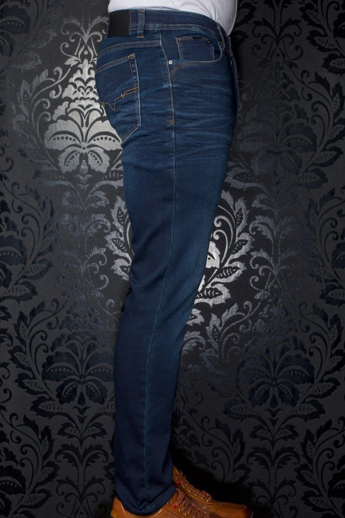 Jeans extensible AU NOIR (DK MILANO - 262759) MODÈLE: JOHNNY-SKD