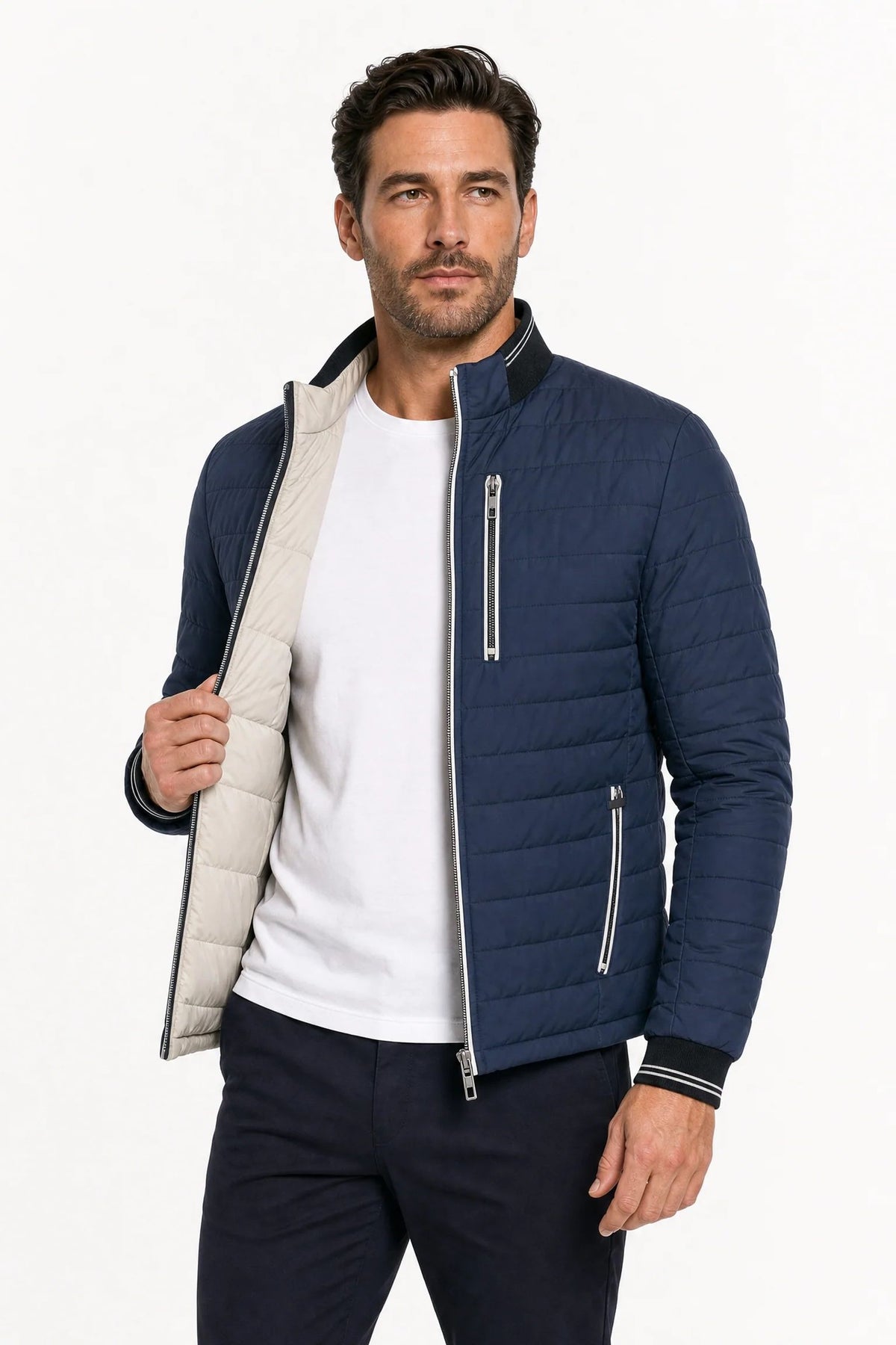 Manteau ultra-léger réversible SUGAR PRESTIGE (MARINE - 262780) MODÈLE: ADON