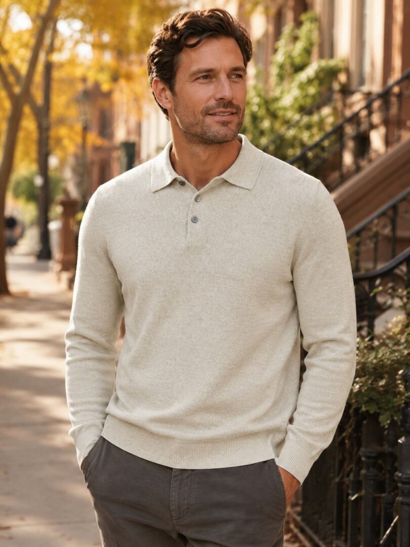 POLO TRICOT MANCHES LONGUES JACK&JONES (MERMAID TWIST - 262784) MODÈLE: 12299904