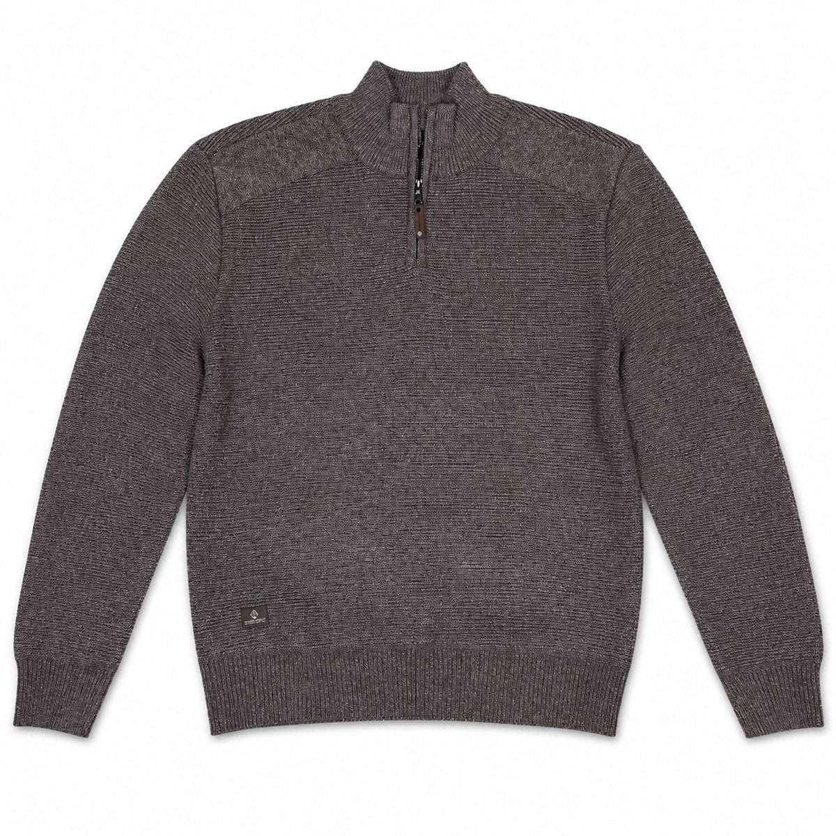 MOCK ZIP POINT ZERO (MARRON MELANGER - 262808) MODÈLE: 7768502