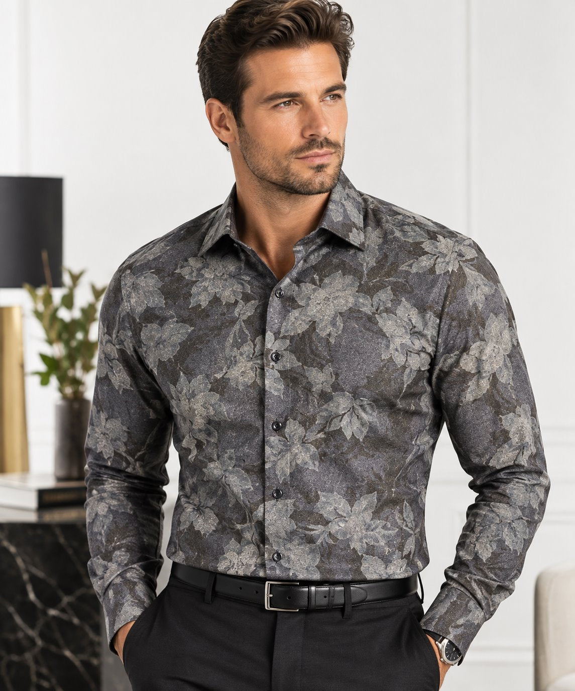 CHEMISE MANCHES LONGUES SERICA (18-BLEU - 262857) MODÈLE: ESP2669202