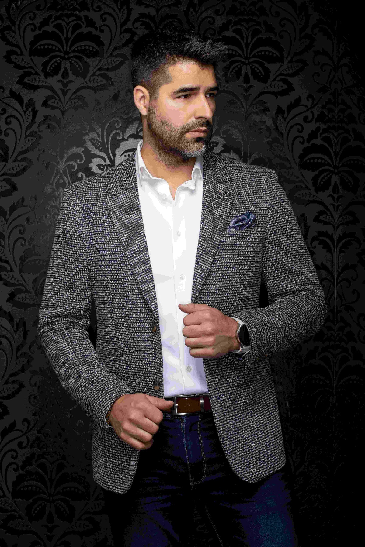 VESTON AU NOIR (NAVY MIX - 262873) MODÈLE: KONRAD