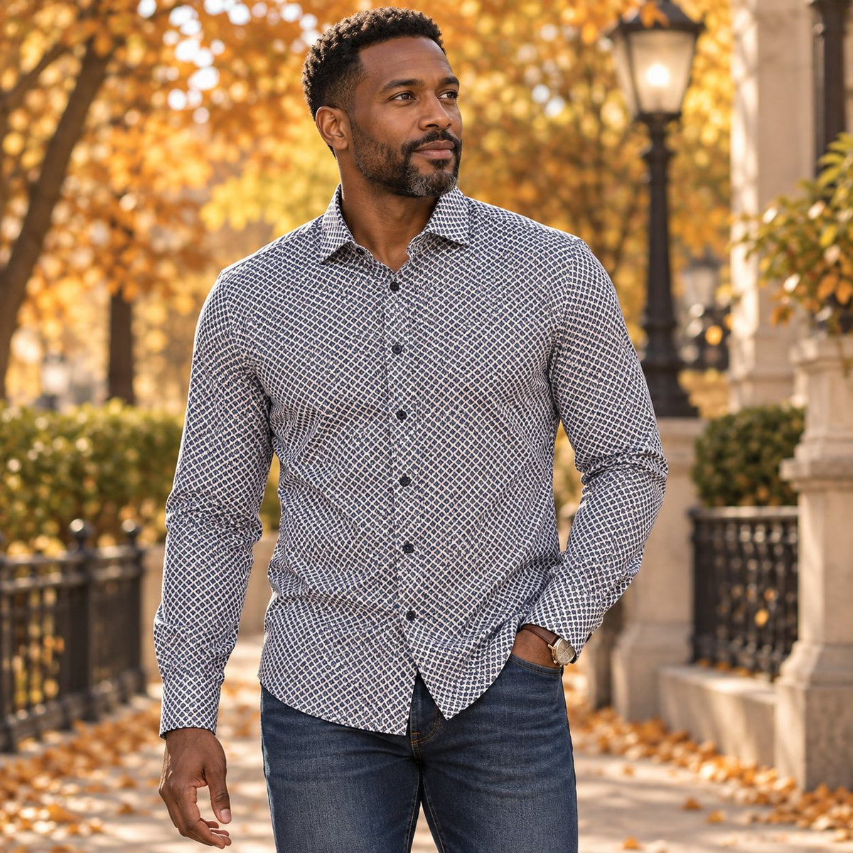 CHEMISE MANCHES LONGUES REPORT (40 BLUE - 262887) MODÈLE: 429007R