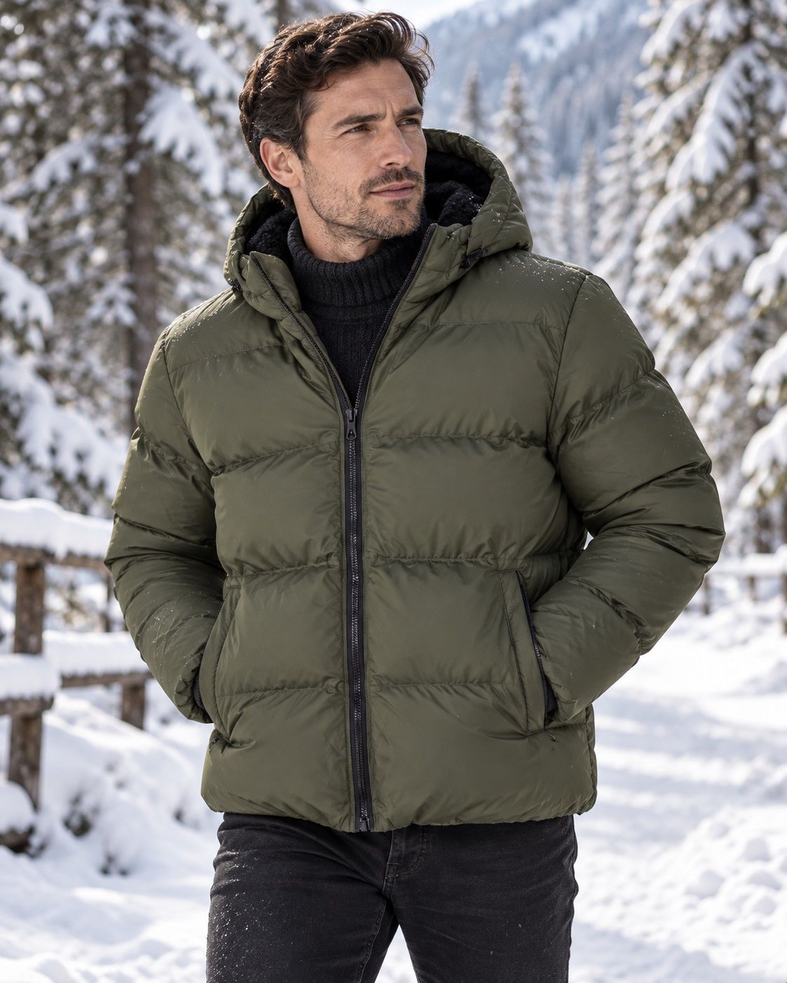 MANTEAU HIVER MARCO DONATELI (KHAKI - 262900) MODÈLE: 396