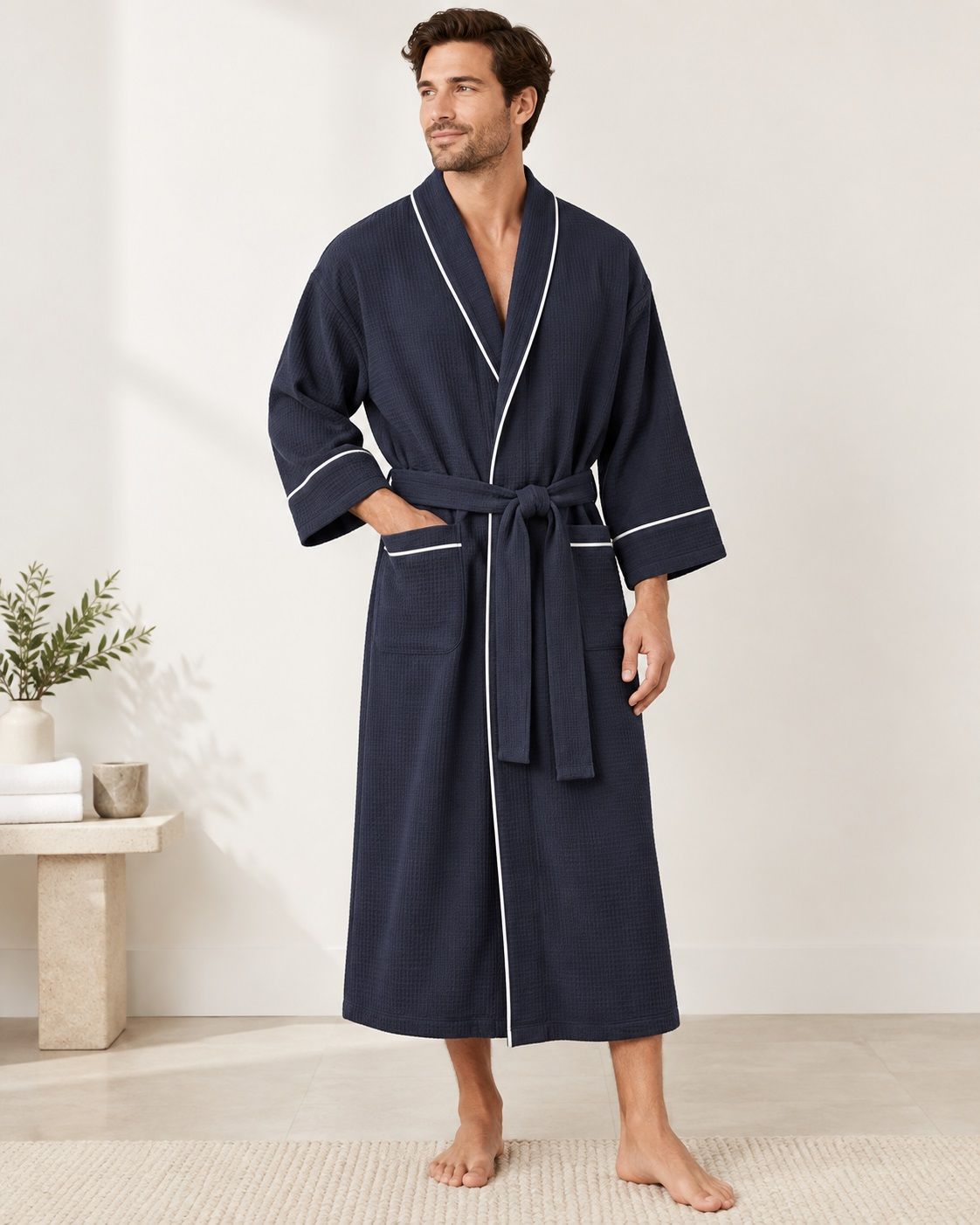 Robe de chambre MAJESTIC (410-MARINE - 262938) MODÈLE: 1850120