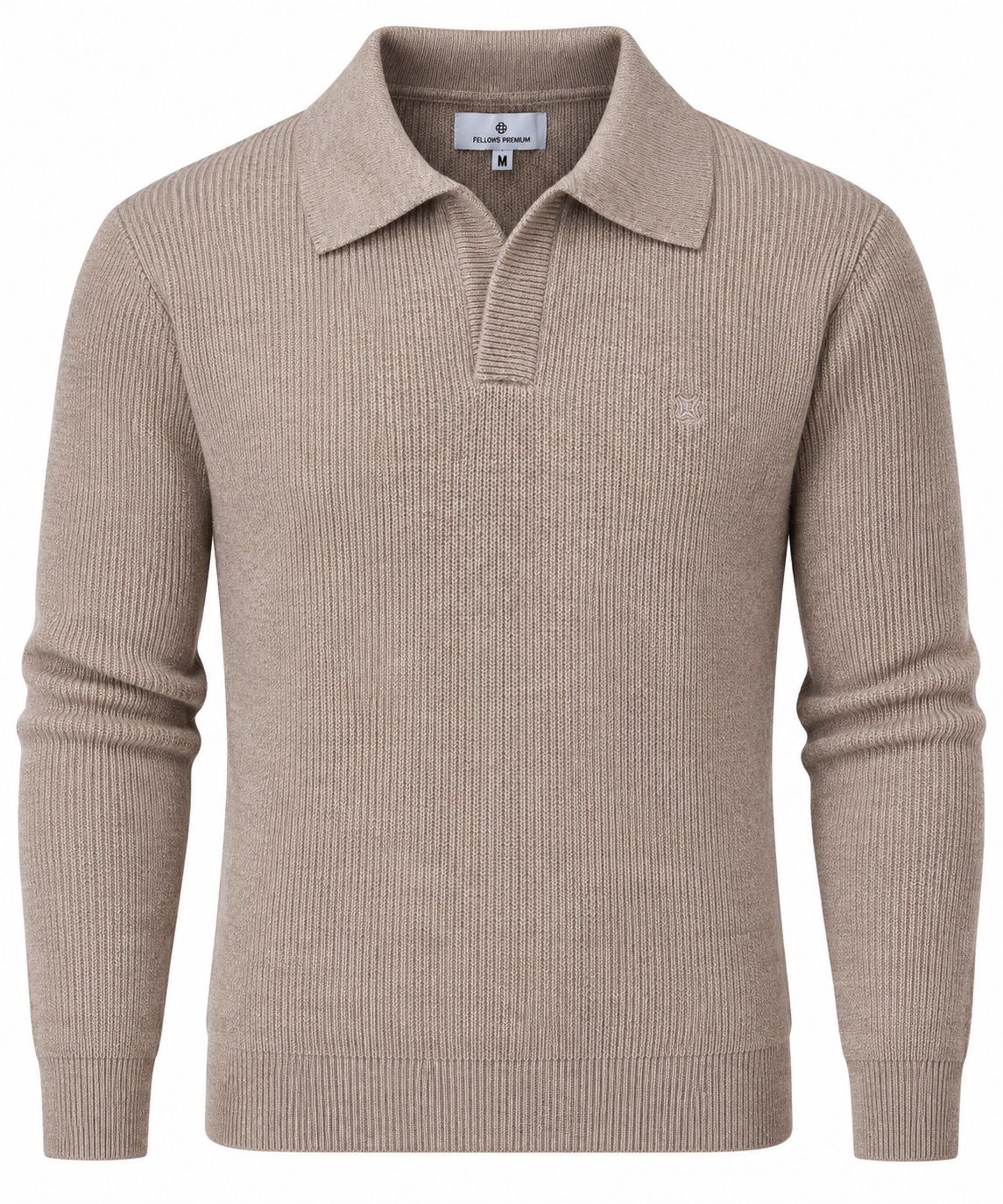 Chandail tricot col henley FELLOWS UNITED (149-BEIGE - 262976) MODÈLE: 62-1120