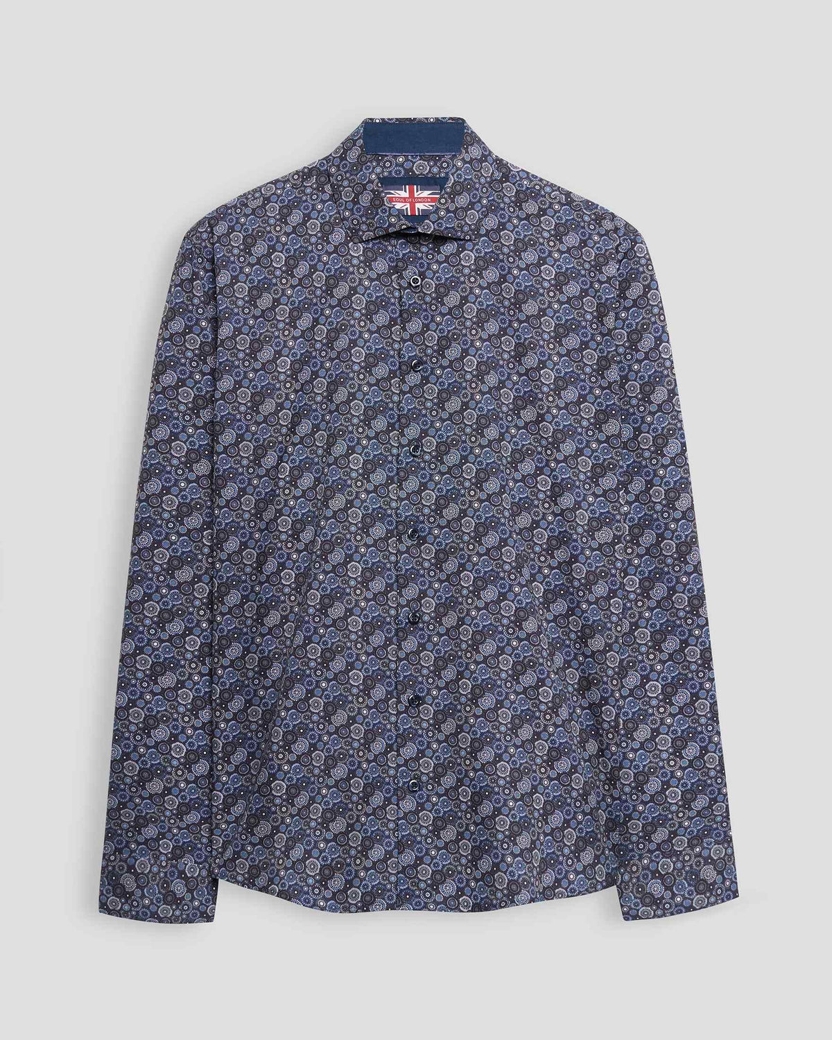 Chemise sport manches longues SOUL of LONDON (401-MARINE - 262985) MODÈLE: SOSL262756