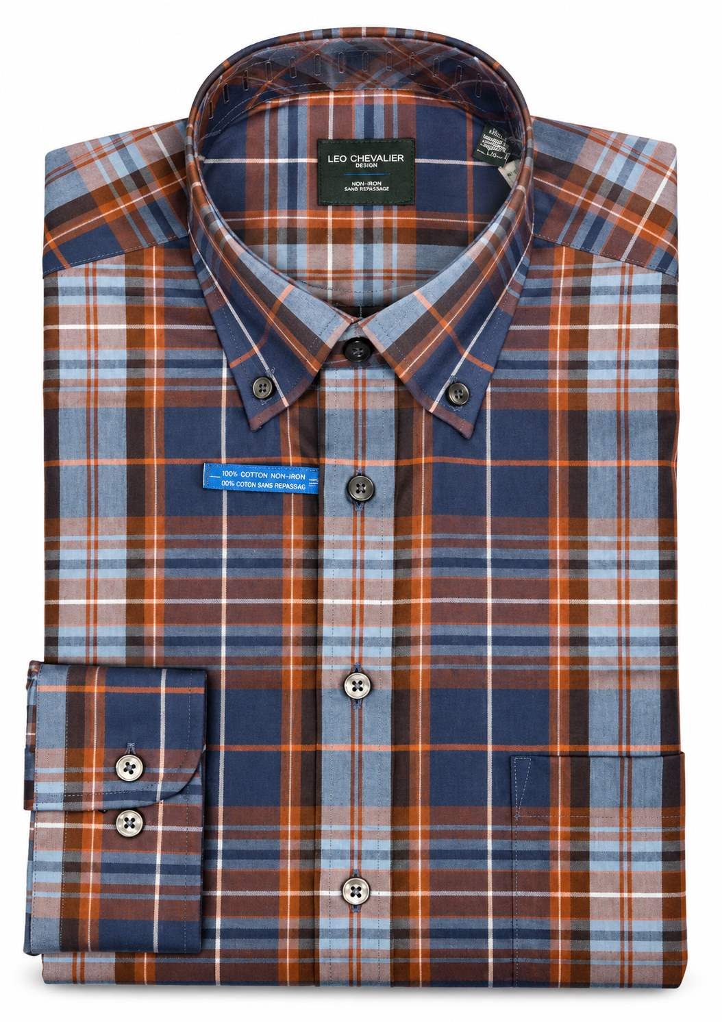 CHEMISE MANCHES LONGUES LEO CHEVALIER (MARINE - 262992) MODÈLE: 627454