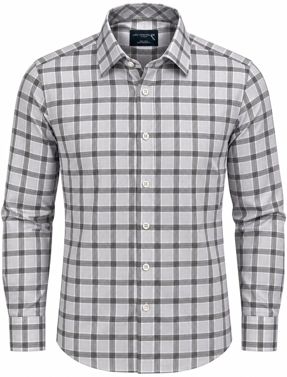 CHEMISE MANCHES LONGUES LEO CHEVALIER (34-GRIS - 263038) MODÈLE: 627176
