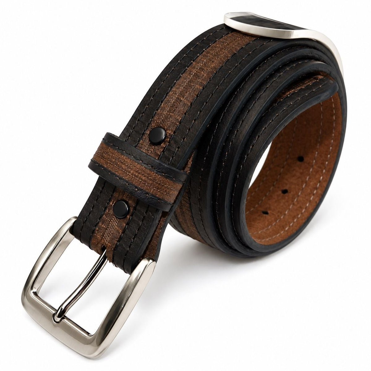 Ceinture 2 coutures MARCO (BRUN - 263053) MODÈLE: 2020