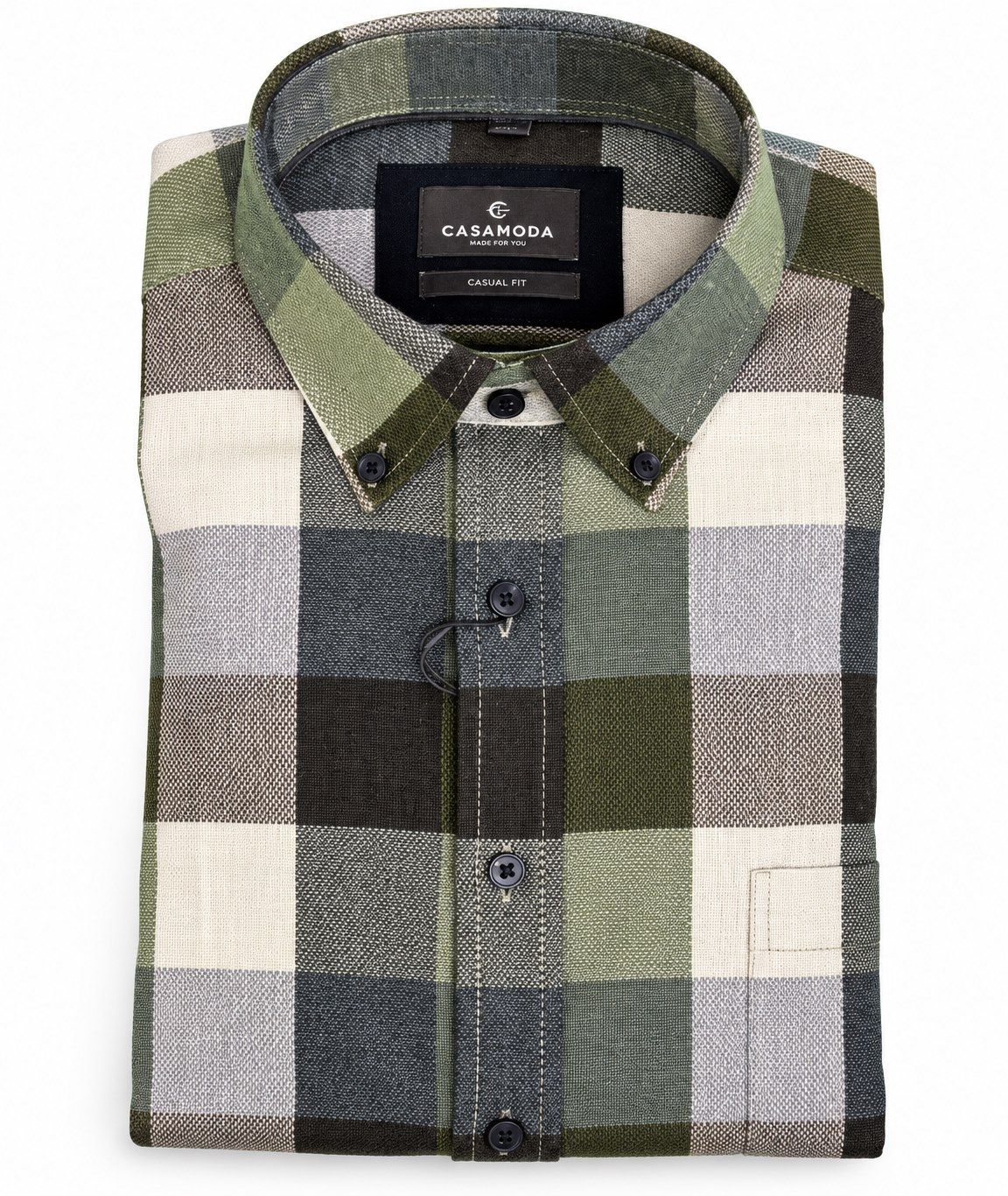 Chemise sport manches longues flanelle CASA-MODA (200-BRUN - 263070) MODÈLE: 126132590
